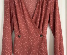 Polka Dot Wrap Top