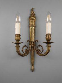 Antique French Empire Torch Sconces