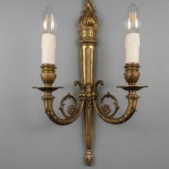 Antique French Empire Torch Sconces