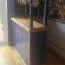 Mexican pine/ Navy L shaped home bar Image 2