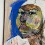Original Contemporary painting Irish Art Portrait of woman white hair in abstract art Gift Image 4
