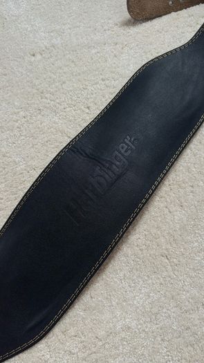 Harbinger Leather Padded Weightlifting Belt Black - Heavy Duty Gym Belt