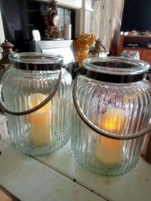 Large solid candle holders