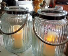 Large solid candle holders