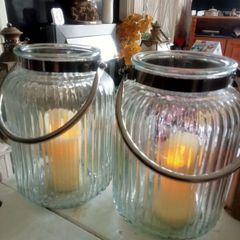 Large solid candle holders