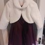 Girls occassion dress with matching bag  and fur bolero , shoes and socks Image 6