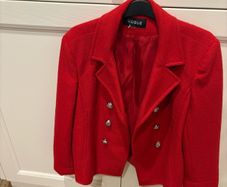 Ladies wool blend  fitted double breasted jacket