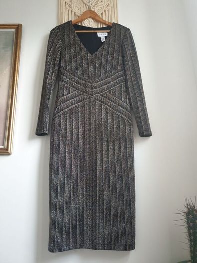 Joseph Ribkoff Gold Thread Dress Size Uk 10