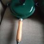 Two Matching Le Creuset Type Cast Iron Saucepans With Lids Image 3
