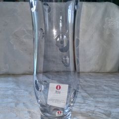 Scandinavian Art Glass Vase Iittala Finland