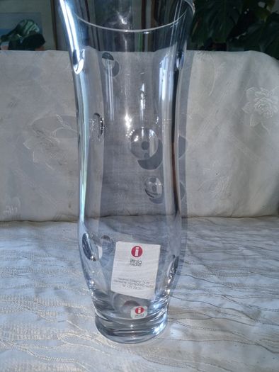 Scandinavian Art Glass Vase Iittala Finland