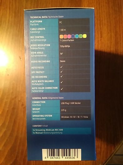 Urage professional webcam 720p with voice