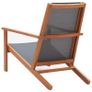 Garden Lounge Chair Grey Solid Eucalyptus Wood and Textilene Image 7