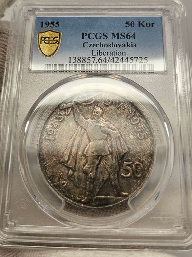 1955 Czechoslovakia 50 Korun PCGS MS64 Liberation from Germany 2643