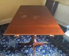 Solid wood extendable dining table and 6 chairs