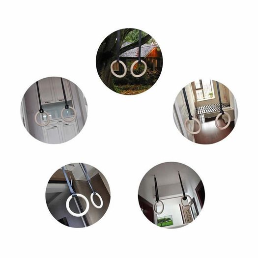 32mm Wooden Gym Rings - www.fitnessequipmentcork.ie