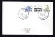 1985 Ireland Seventy Five Year of AA Service, Dublin 6th August 1985 postmark tying 1p, 10p  and 15p architecture definitive stamps on plain cover