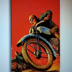 Vintage Style Motor Cyclists Canvas44 Inc W 88 H comes rolled huge original Art print  125 euro