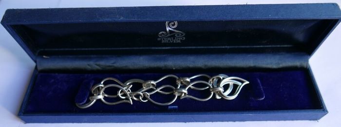 Vintage Sterling Silver 925 Bracelet in Original Box length 9,5" - 29,6g