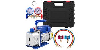 Refrigerant Vacuum Pump Kits 4.8CFM 1-3HP HVAC Refrigeration with Manifold Gauge for Household Air Conditioning