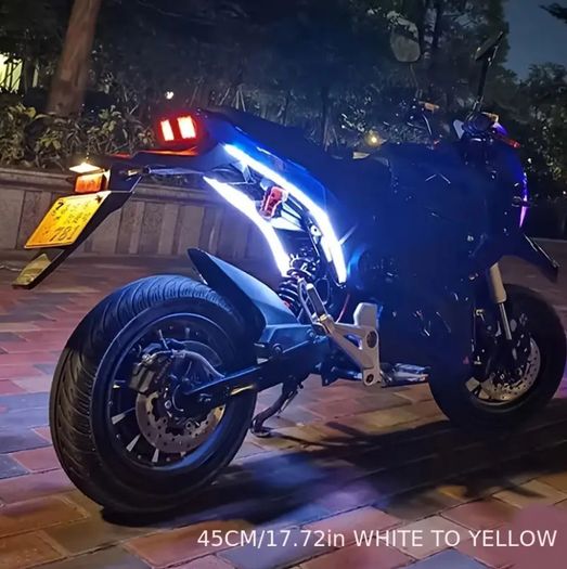 2pcs Motorcycles LED Strip 45cm23.62-Inch Two-Color