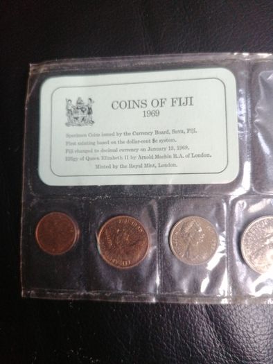 1969 Fiji Specimen Coin Set