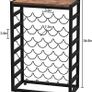 Dripex 30 Bottles Wine Rack Free Standing Floor, 6-Tier Display Wine Storage Shelves with Wooden Table Top, Sturdy Metal Bottle Holder for Kitchen Bar Pantry Image 2