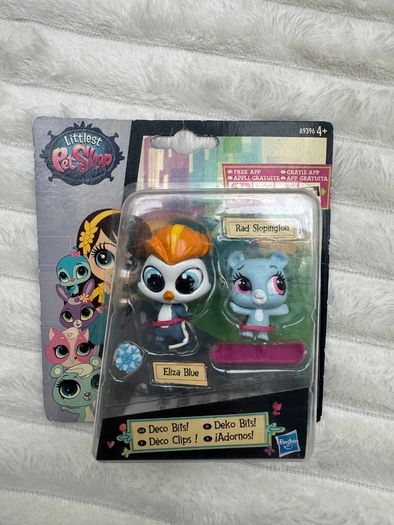 Littlest Pet Shop LPS Eliza Blue & Rad Slopington Damaged Box Please see pictures