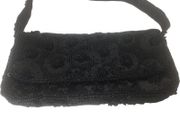 Vintage Ladies German black beaded sequin evening bag