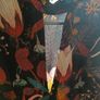 Boho long black floral botanical print frills dress high neck 10 Image 4