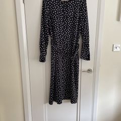 Paul Costello Navy polka dot dress