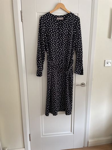 Paul Costello Navy polka dot dress