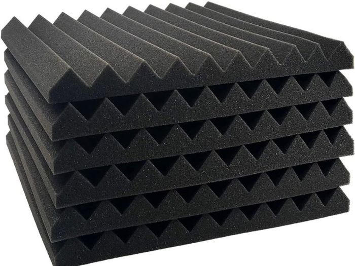 12 Pack Acoustic Foam Panels, 1" X 12" X 12" Studio Soundproof Wedge-shaped Fireproof Soundproof Liner Acoustic Treatment Foam (FREE POSTAGE)