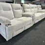 New Hudson Fabric Recliner Sofas with Hidden Cupholders Image 4
