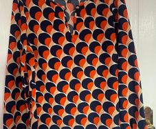 Orange and navy top