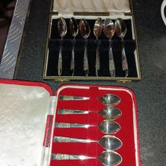 Silver plated spoon sets in original box