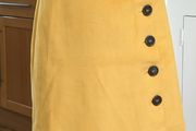 Primark Mustard Suede Effect Button Mini Skirt