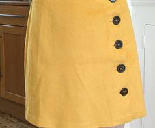 Primark Mustard Suede Effect Button Mini Skirt