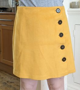 Primark Mustard Suede Effect Button Mini Skirt