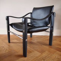 Mid Century Vintage Safari Lounge Chair / Maurice Burke for Arkana, Circa 1968