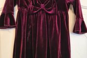 girls burgandy red wine dress