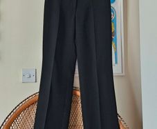Vintage Y2K Quin and Donnelly black tailored bootcut ladies trousers size 10 2000s