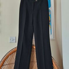 Vintage Y2K Quin and Donnelly black tailored bootcut ladies trousers size 10 2000s