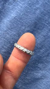 Ring 18k white gold + 7 real diamonds