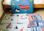 Headboard,blackout blind,light shade,storage child's bedroom set