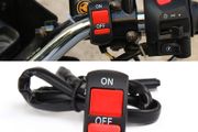 Motorcycle Moterbike Motor Cycle Bike Handlebar Fog Light Switch ON-OFF Button Switch 12VDC for U5 U7 LED Head Lamp Angel Eyes Light Motorbike Accessories