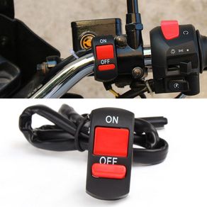 Motorcycle Moterbike Motor Cycle Bike Handlebar Fog Light Switch ON-OFF Button Switch 12VDC for U5 U7 LED Head Lamp Angel Eyes Light Motorbike Accessories