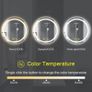 NEW SALE | 600mm Round Bathroom LED Mirror Illuminated Backlit Bathroom Circle Mirror with LED Lights for Wall Touch Switch Demister 3 LED Light Color Dimmable Image 7