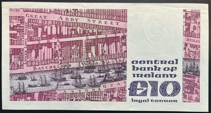 Ireland 1979 Series B 10 Pound Banknote EF