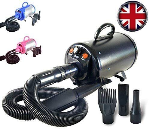2800W Stepless Speed Dog Cat Pet Grooming Hair Dryer Hairdryer Blaster Blower (Black)